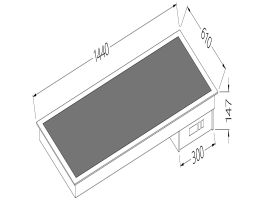 Vitrokeramisch element zwart 4x GN 1/1