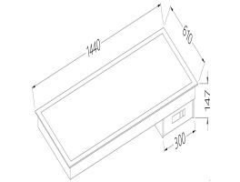 Vitrokeramisch element wit 4x GN 1/1