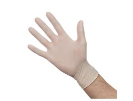 Latex handschoenen wit gepoederd S