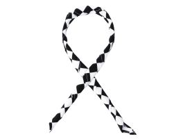 Whites halsdoek zwart-wit geruit