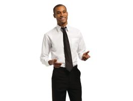 Uniform Works unisex overhemd lange mouw wit S