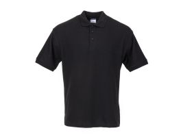 Unisex poloshirt zwart S