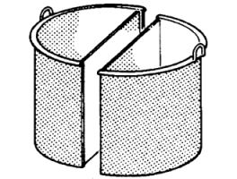 Mand voor kookketels 2x1/2 50 liter