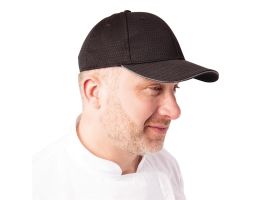 A942 - Chef Works Cool Vent baseball cap zwart en grijs