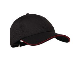 A945 - Chef Works Cool Vent baseball cap zwart en rood
