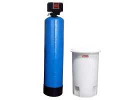 Waterontharder Chrono - en volumemeter, 60L., met uitwendige fles