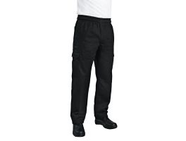 B222-XL - Chef Works unisex slim fit cargo broek zwart XL