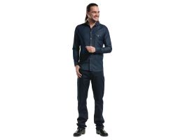 Chaud Devant Blue Denim Stretch heren blouse XS