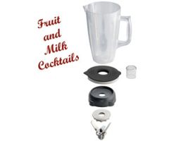 Ronde beker in Lexan 2 liters met deksel en mes (4 bladen)