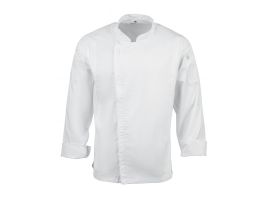Chef Works Urban Hartford unisex koksbuis met rits lange mouw wit M