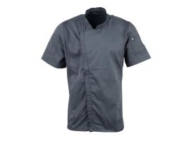 Chef Works Urban Springfield unisex koksbuis met rits korte mouw inktblauw M