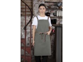 Soutside katoenen halterschort khaki