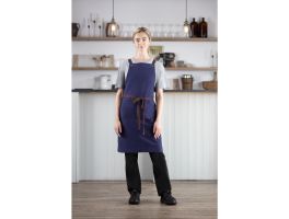 Southside Cotton canvas halterschort marineblauw