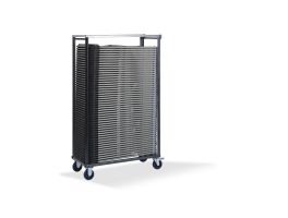 Budget Trolley for 50 budget chairs, Hammerite, 113x47x180cm (BxTxH), T90200