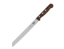 Victorinox gekarteld broodmes met houten heft 21,5cm