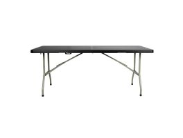 Bolero Rechthoekige Centraal Opvouwbare Tafel 6ft Zwart