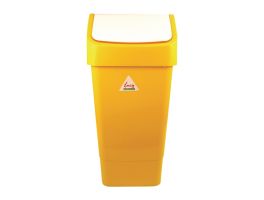 CC080 - SYR afvalbak met schommeldeksel geel 50 Liter