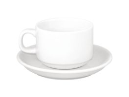 SPECIALE AANBIEDING Athena Hotelware stapelbare theekoppen en schotels (24 stuks)