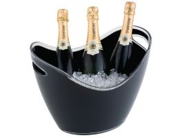APS acryl champagne bowl groot zwart