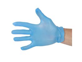 Hygiplas vinyl handschoenen blauw poedervrij M (100 stuks)
