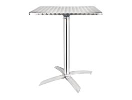 Bolero vierkante aluminium klaptafel met RVS blad 60cm