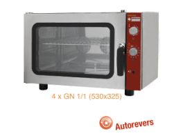 Elektrische convectieoven, 4x GN 1/1 + manuele bevochtiger