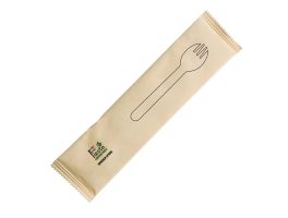 Fiesta Compostable individueel verpakte houten sporken (500 stuks)