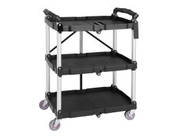 Vogue 3-Laags Opvouwbare Trolley Zwart Klein