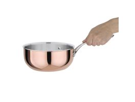 Vogue Triwall koperen inductie sauteuse conisch 20cm
