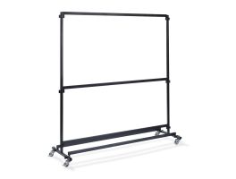 Coatrack big without hooks, from Steel in Hammerite, Mobile and Dismountable, expandable, 192x60x200cm (BxTxH), C10006