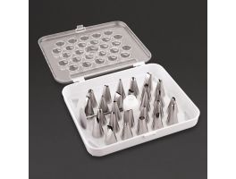 Vogue taartdecoratieset met 26 verschillende spuitmondjes