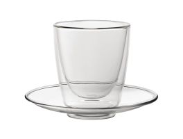 Utopia Dubbelwandig Cappuccinoglas En Schotel 220ml (Pak Van 6)