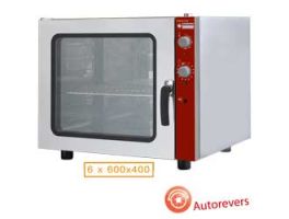 Elektrische convectieoven 6x 600x400 mm + manuele bevochtiger