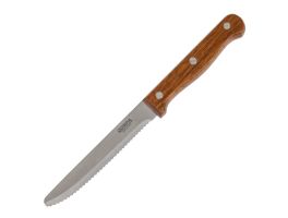 Olympia steakmessen met ronde punt hout (12 stuks)