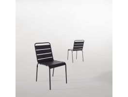 Bolero stalen stoelen grijs (4 stuks)