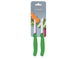 Victorinox schilmesje met spitse punt 8 cm groen (2 stuks)