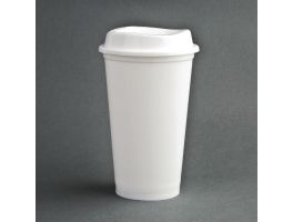 Olympia polypropyleen herbruikbare koffiebeker 450ml (25 stuks)