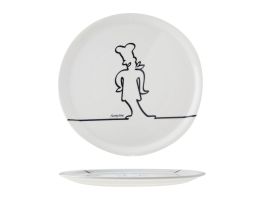 Pizza bord 31cm Wit Funnyline Black