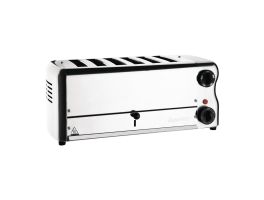Rowlett Esprit broodrooster 6 sleuven chroom - 2 reserve-elementen en 2 tostihouders