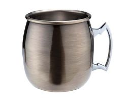 Beaumont gebogen Moscow Mule mok met antieke koperen afwerking 500ml