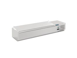 Polar G-serie opzetkoelvitrine met deksel 6x GN 1/4