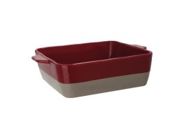 Olympia keramische braadslede rood en taupe 4,2L