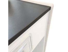 Optie: Top werkblad neutrale toonbank - kassa (20mm) in DEKTON DOMOS-ML