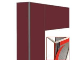 Deco vitrine 216Lt. Baksteen rood mat - magnetisch