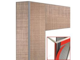 Deco vitrine 216Lt. Teak - magnetisch