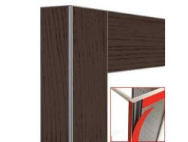 Deco vitrine 530Lt. Wenge hout - magnetisch