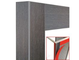 Deco vitrine 216Lt. Wenge hout loft- magnetisch