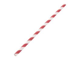 Fiesta Compostable composteerbare papieren rietjes rood-wit gestreept (250 stuks)