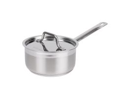 Nisbets Essentials roestvrijstalen steelpan met deksel 16 cm