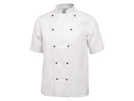 Whites Chicago unisex koksbuis korte mouw wit L